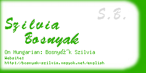 szilvia bosnyak business card